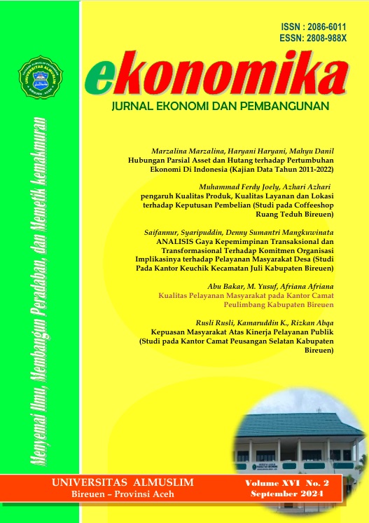 					View Vol. 16 No. 2 (2024): Ekonomika, September 2024
				