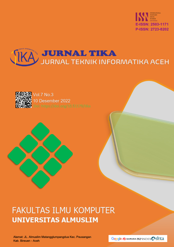 					Lihat Vol 7 No 3 (2022): Jurnal Teknik Informatika Aceh
				